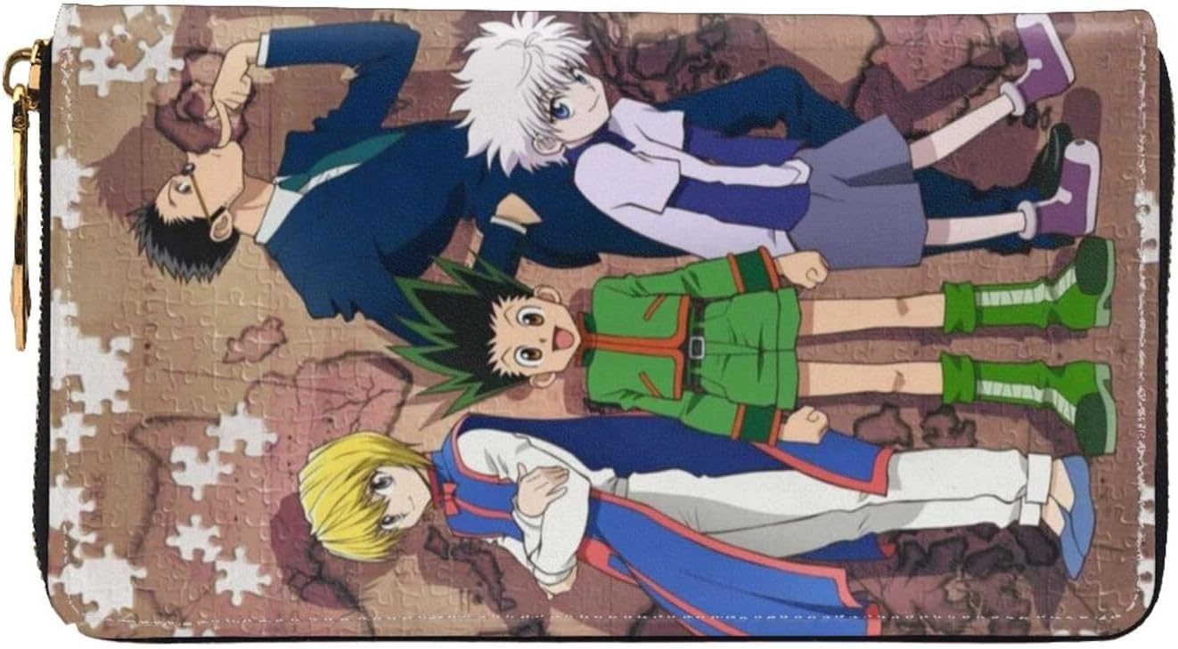 [GAGALU] 真皮の長財布 ハンター&times;ハンター (7) Pu革 レザー 防水 多機能 大容量 小銭入れ カード レザー 財布 手