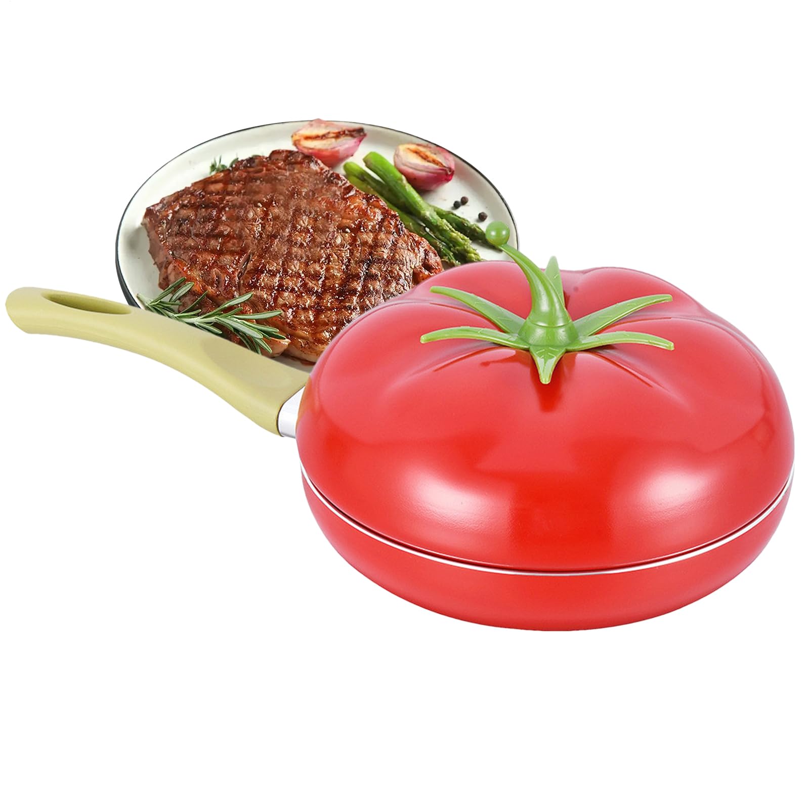 Pentola Per Sugo Con Coperchio Pratico, Multiuso, Antiaderente, Fruttiforme | Pentola E Padella Adatte All'Induzione Adatta Per Uso Domestico, Cucina, Ristorazione, Conserve, Bollitura, Sobollitur
