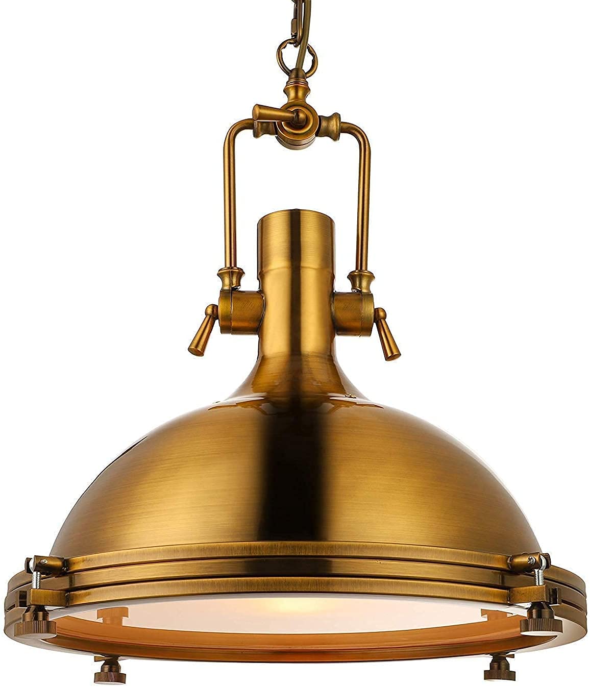 Lampe à suspendre grand angle 32 cm avec diffuseur émail haute réflexion