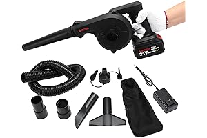 Soplador de nieve para carrito SHINTYOOL Mini, soplador pequeño inalámbrico 2 en...