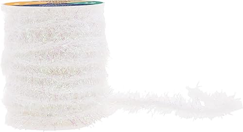 Miniatura 2 de Mandala Crafts Guirnalda de oropel metálica iridiscente, cinta fina de oropel, mini guirnalda para decoración de árbol de Navidad, boda, suministros