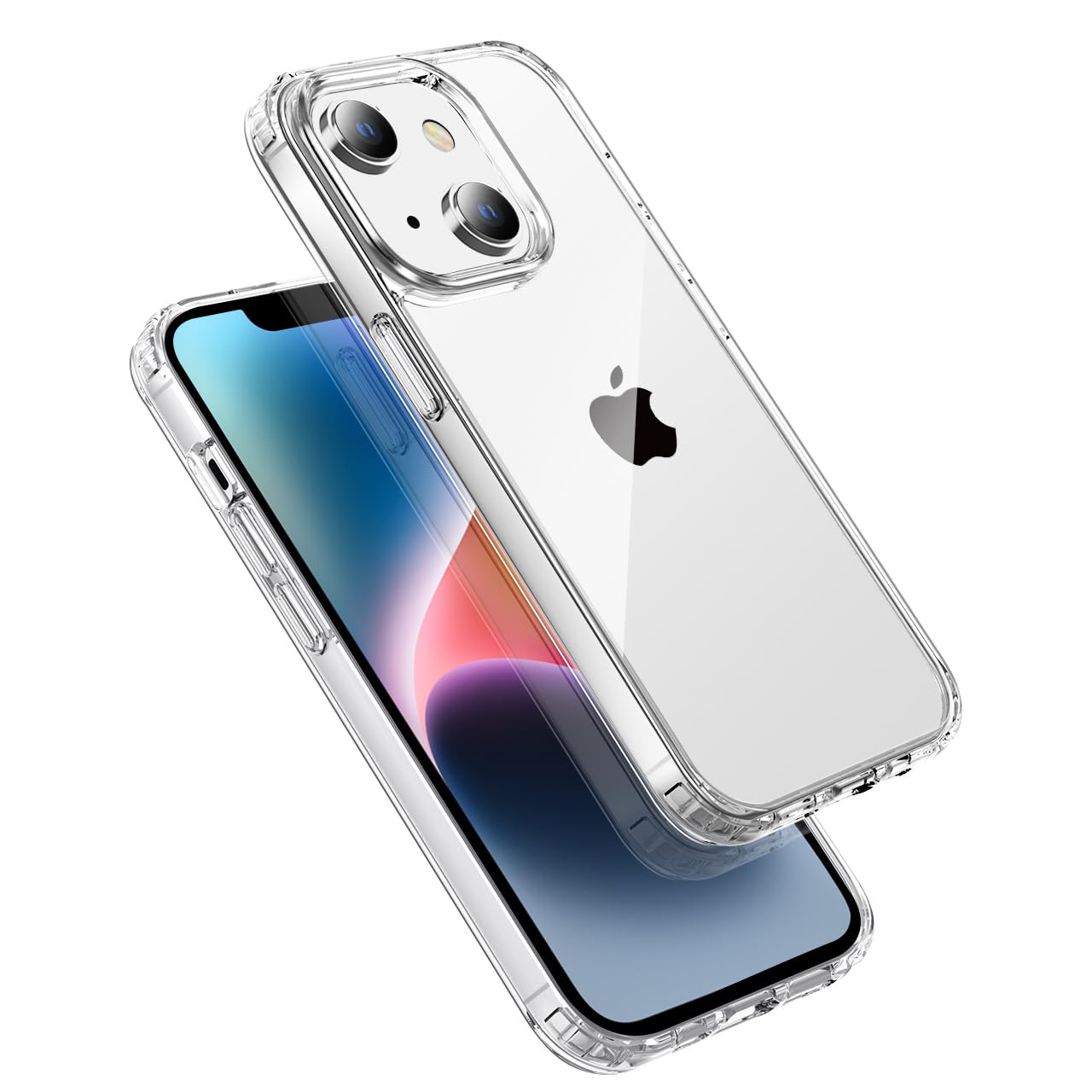 tigratigro Cover per iPhone 14 Plus 6.7 Pollici, Anti Ingiallimento,Custodia con Assorbimento degli Urti e Anti-Graffio,Struttura Protettiva Antiscivolo, Classico Stile Cover Trasparente