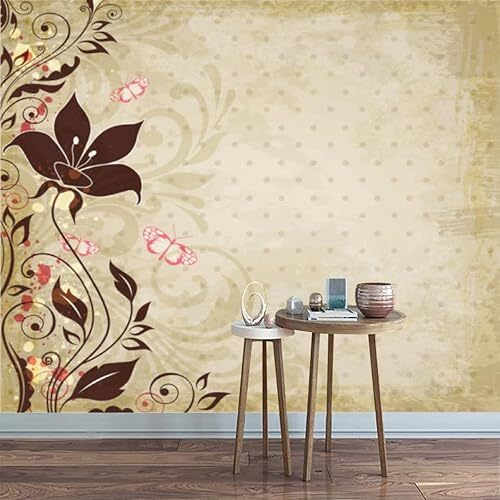 Mural de lienzo moderno 3D, vintage, decorativo, despegar y pegar, removible, autoadhesivas, calcomanías de pared para sala de estar, dormitorio de