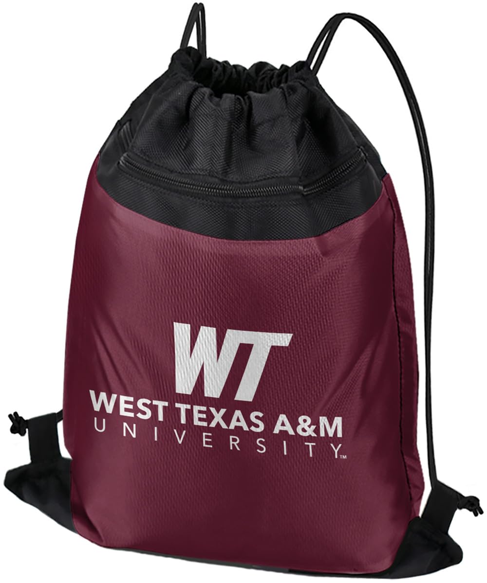 Campus Lab West Texas A&M University Primary Logo Drawstring Backpack Sports Bag Sackpack, Perfect for Gym, Yoga, Practice or Travel