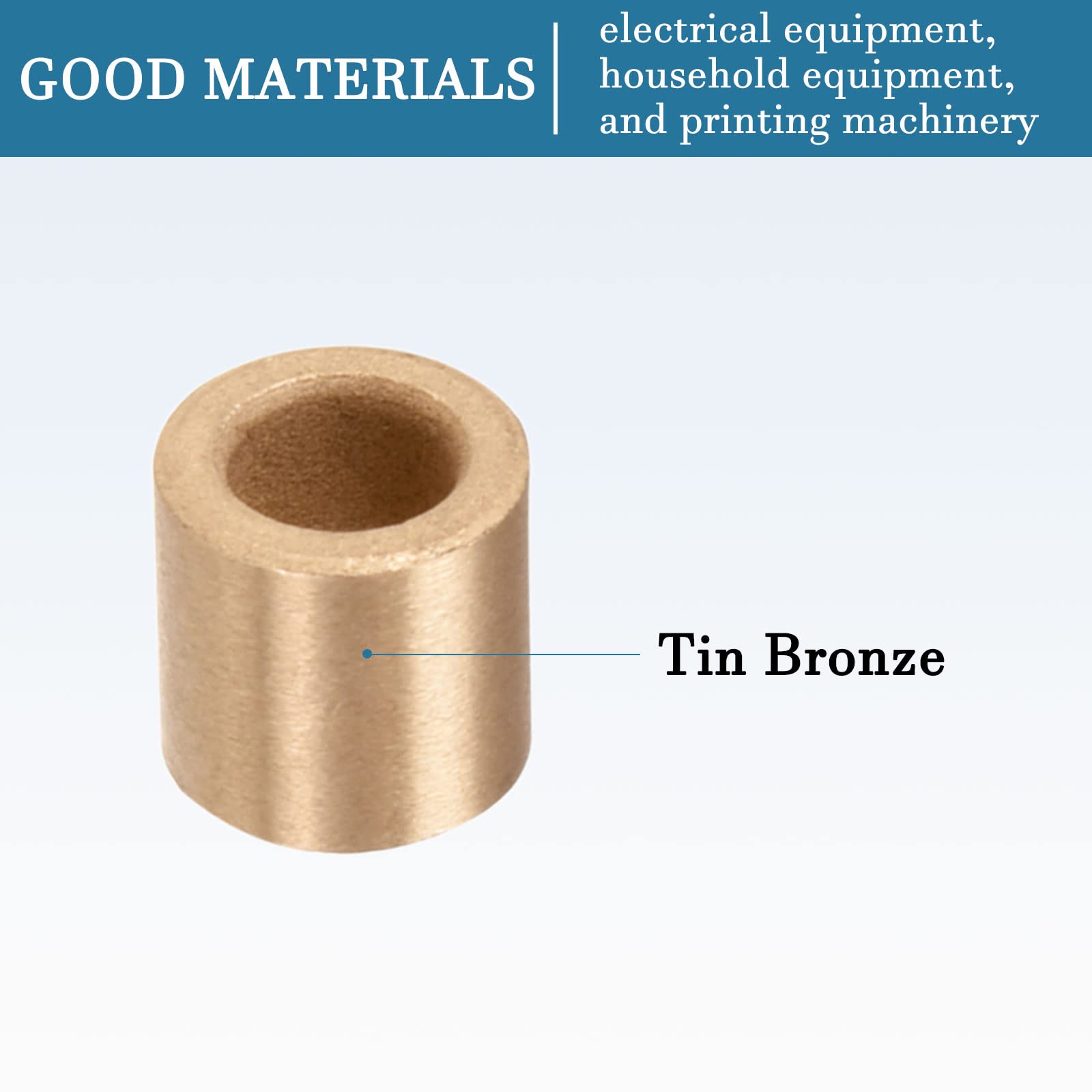 10 Boccole Autolubrificanti In Bronzo Stagno, Misure 6x10x10 Mm - Per Riparazioni Meccaniche Fai Da Te