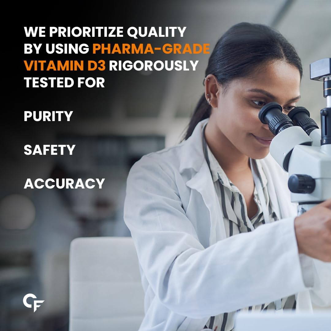 Carbamide Forte Vitamin D3 Shots 60000 IU | Cholecalciferol 60000 IU | Vitamin D Supplement | Vit D3 60000 IU | 8 X 5 ML 3
