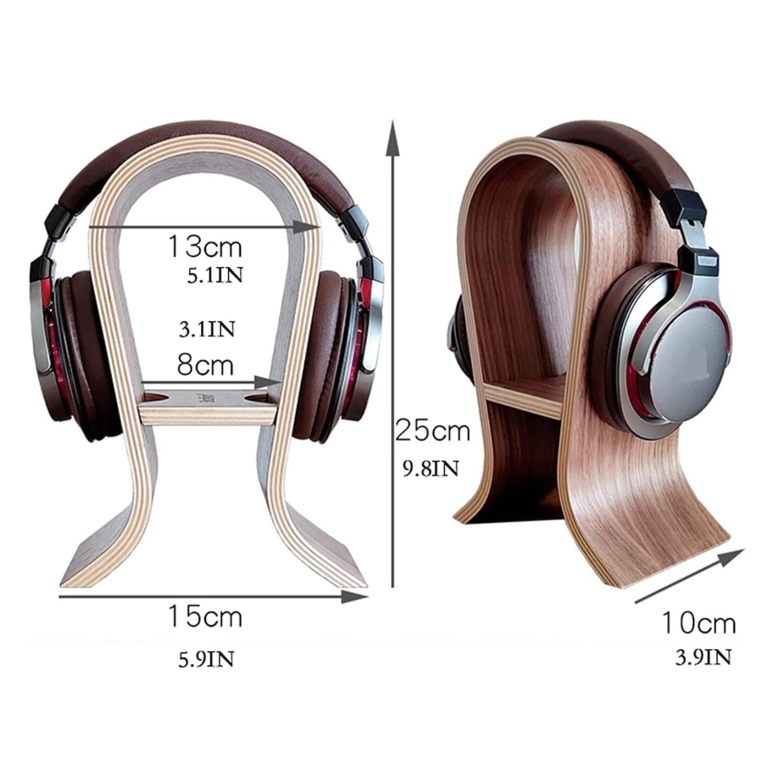 Gaming Accessori Display per Cuffie da Gioco con Finitura in Noce Computer Creativo Metti Ripiano per Auricolari Gioco per PC Stand Over-Ear da Gioco
