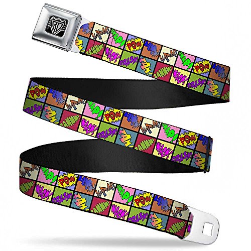 Cinturón de seguridad multicolor Buckle-Down para lucir en festivales y estilo urbano diario 1