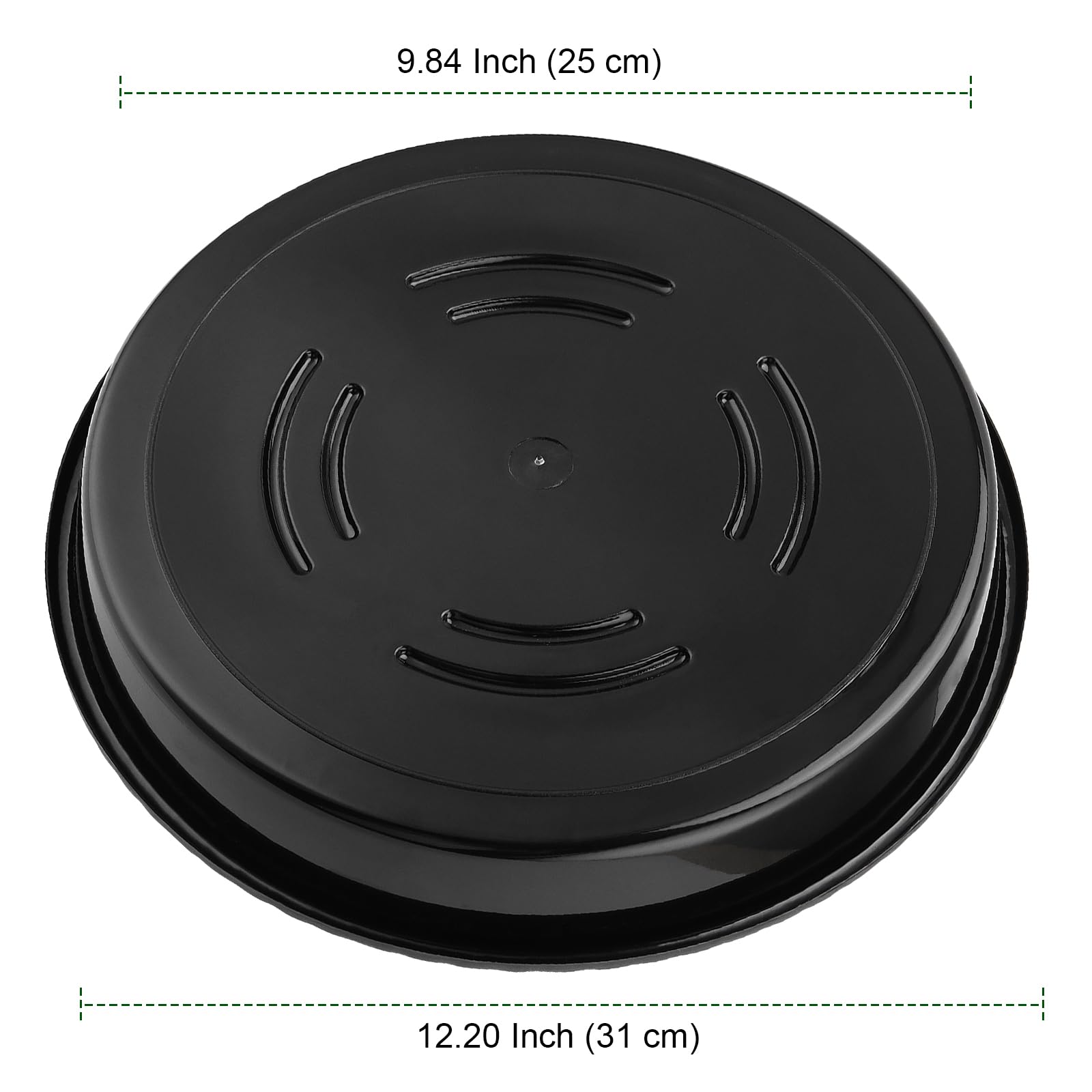 Lot de 15 dessous de pot de fleurs ronds en plastique - 30 cm - Noir - Pour l'intérieur et l'extérieur