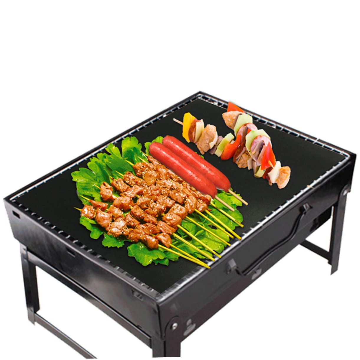 UPKOCH 2 Series Tapete para Hornear Interior Interrogatorio Intenso Departamento Alfombrilla para Hornear Estera De La Parrilla De PTFE Almohadilla para Hornear Teflón Negro 4 Piezas