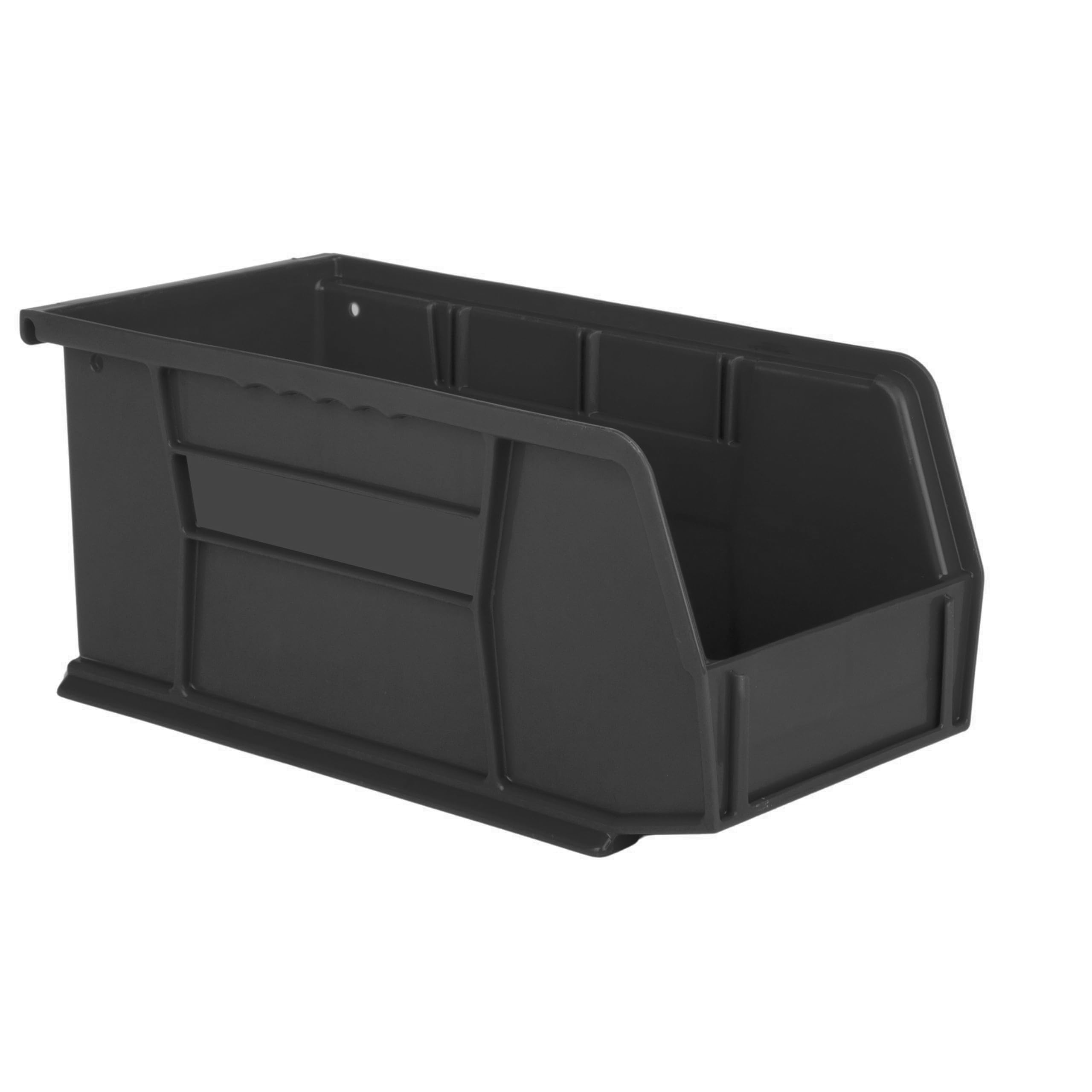 Hudson Exchange 11" x 5-1/2" x 5" Plastic Stackable Storage Bin and Hanging Container (Black)