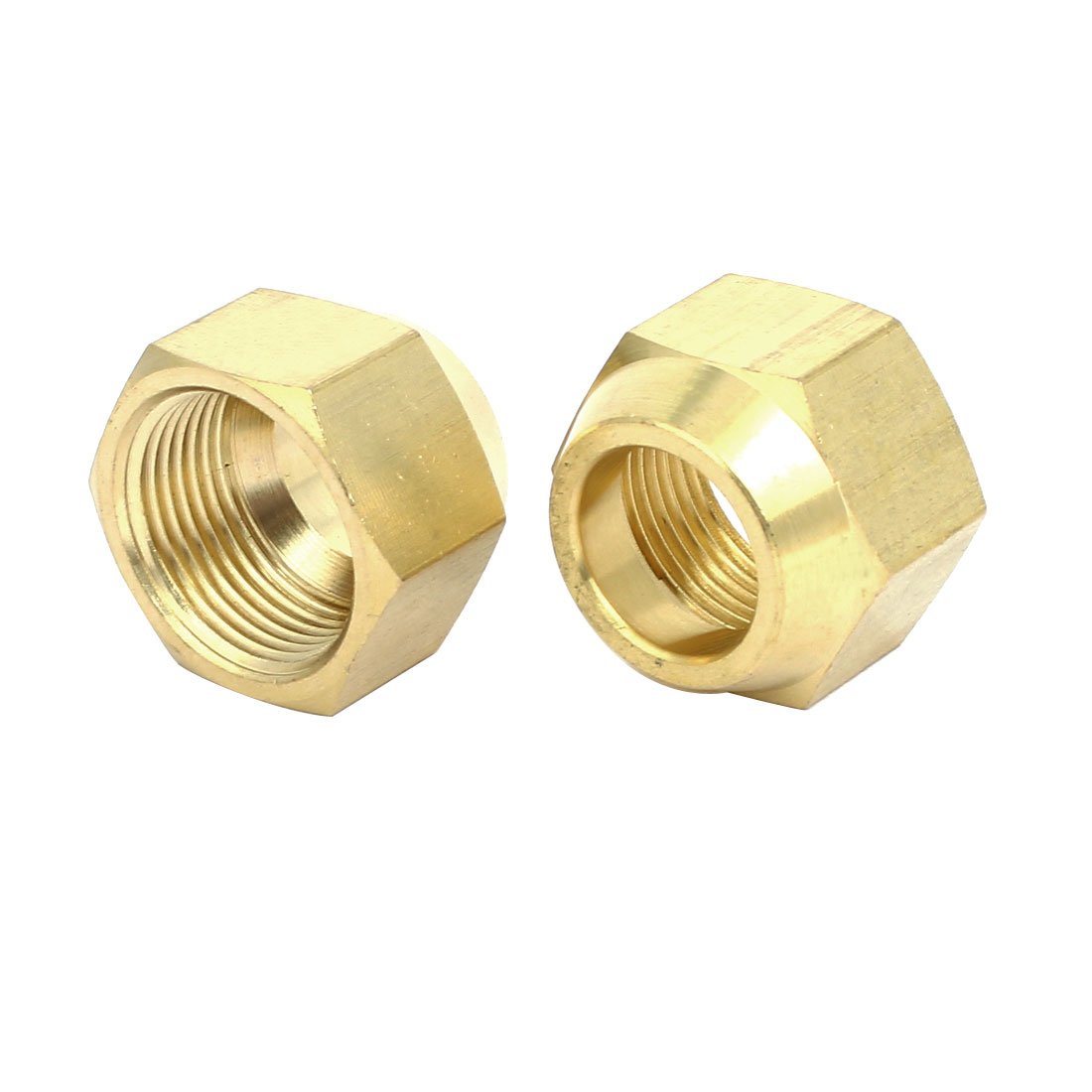 Aexit 3/4BSP Brass Civil Equipment Hardware Accessories Flare Nuts Air Conditioner Parts Fittings 2pcs for 19mm Dia Pipe Model:28as250qo379