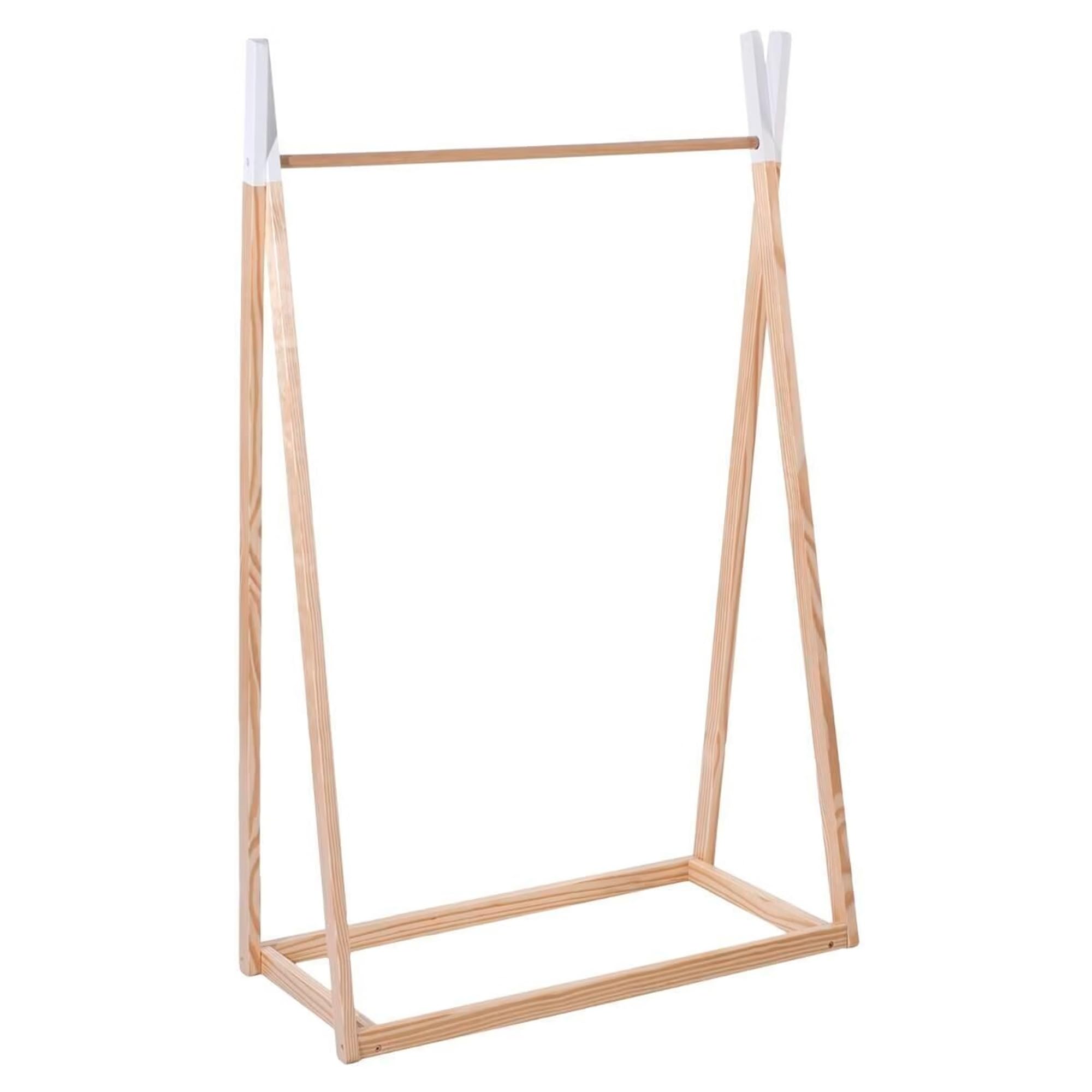 Perchero Infantil de Madera Natural 78x38x126 cm