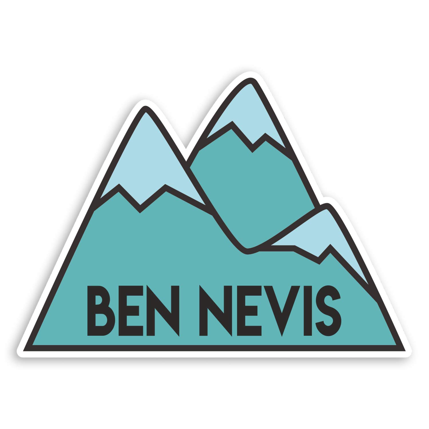 Destination Vinyl Ltd Multi 2 X 10Cm Ben Nevis Vinyl Stickers - Mountain Scotland Uk Luggage Sticker #31830 (10Cm Wide)