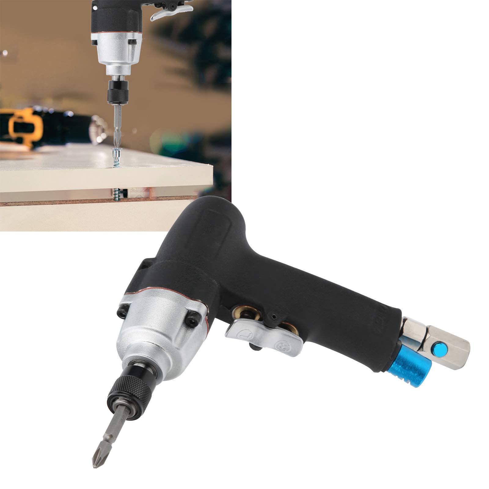 Cacciavite Pneumatico, YC 305P1 Cacciavite Pneumatico con Frizione a Doppio Martello Coppia 40N·m 12000 Giri/min per Assemblaggio di Mobili Progetti Elettromeccanici Fai da Te (Stile giapponese)