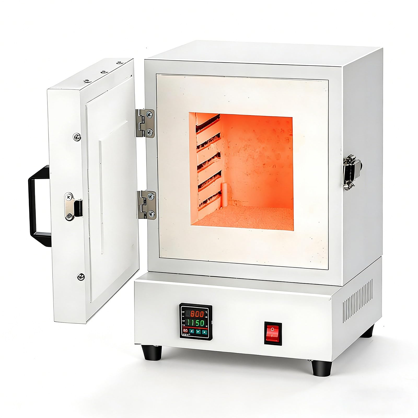 Forno Muffola Elettrico da Laboratorio in Ceramica 2000W, Forno Elettrico per Fusione Metalli 1150°C, Forno da Laboratorio ad Alta Temperatura per Lavori Ceramici, Trattamento Gioielli, Oro
