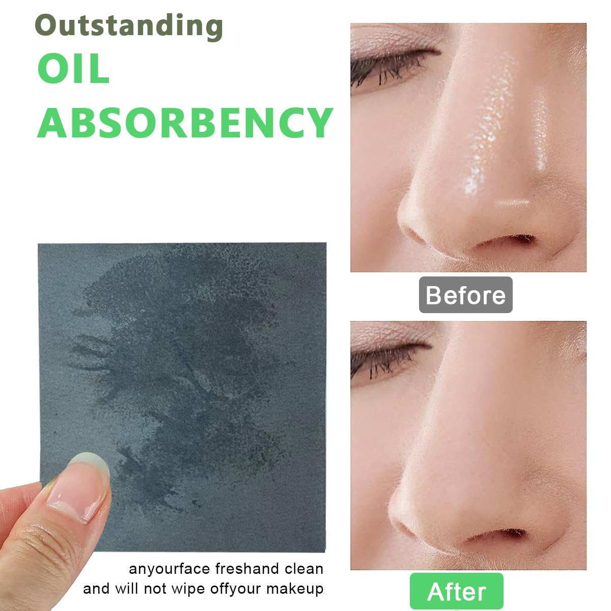 MAYCREATE 300 Pcs Blotting Paper For Oily Face Makeup, Natural Linen 2