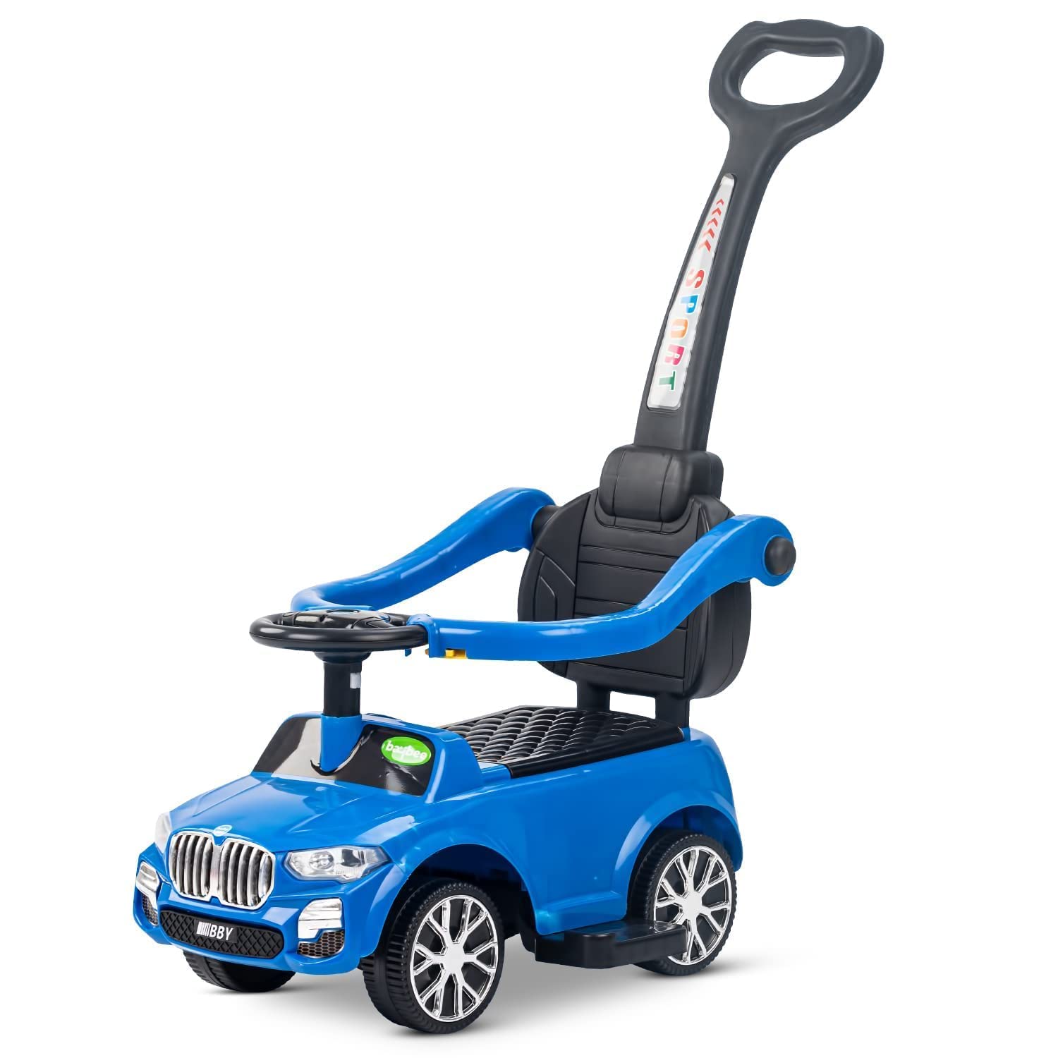 Baybee Magnus Pro Push Ride on Car for Kids, Ride on Toy Kids Car with Horn, Storage & Parental Push Handle, Baby Ride on Car for Kids Push Car to Drive 1 to 3 Years Girl Boy (Ride on Blue)