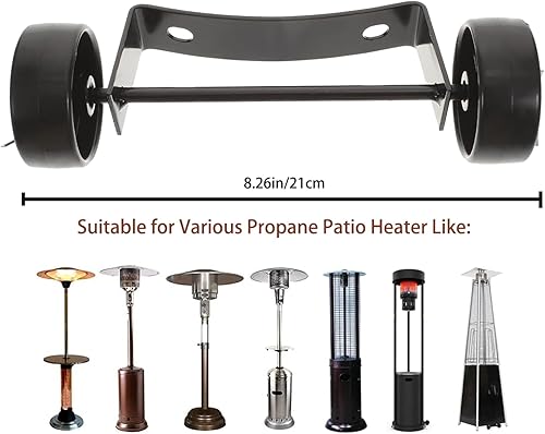 Miniatura 3 de Kit de rueda universal para calentador de patio al aire libre, piezas de repuesto para calentador de patio, rueda de calentador de propano para patio