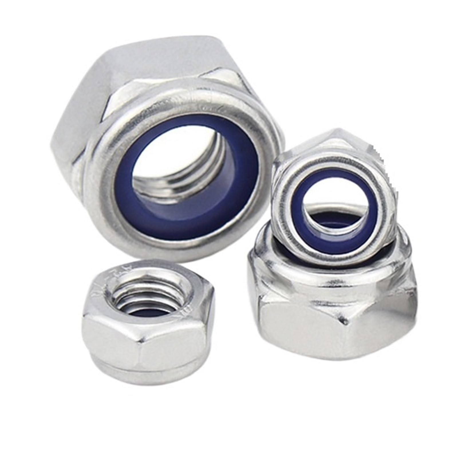 Tuercas De Seguridad Nailon Con Inserción Acero Inoxidable 5/20/50/200 Piezas, Tamaños M2-M24, Sujetadores Duraderos Autoblocantes for Automóviles Y Electrodomésticos(50PCS M14)