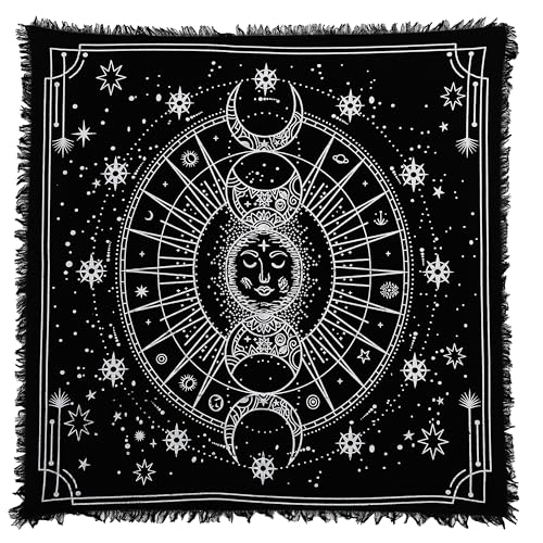 Indian Consigners Tissu Autel Phases Lune 24x24 Pouces Tapisserie Coton