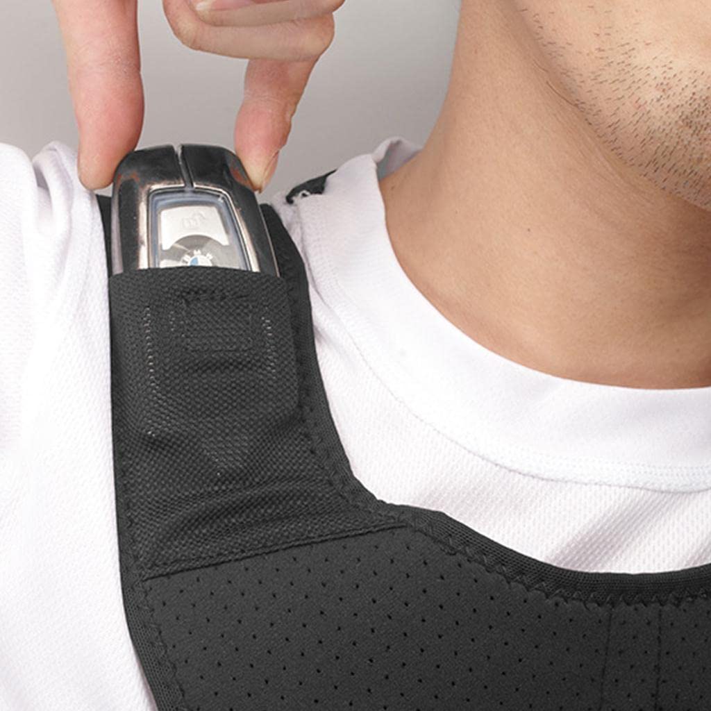 3er-Set atmungsaktive Laufweste mit Tasche für nächtliches Laufen, Wandern, Radfahren, Sport
