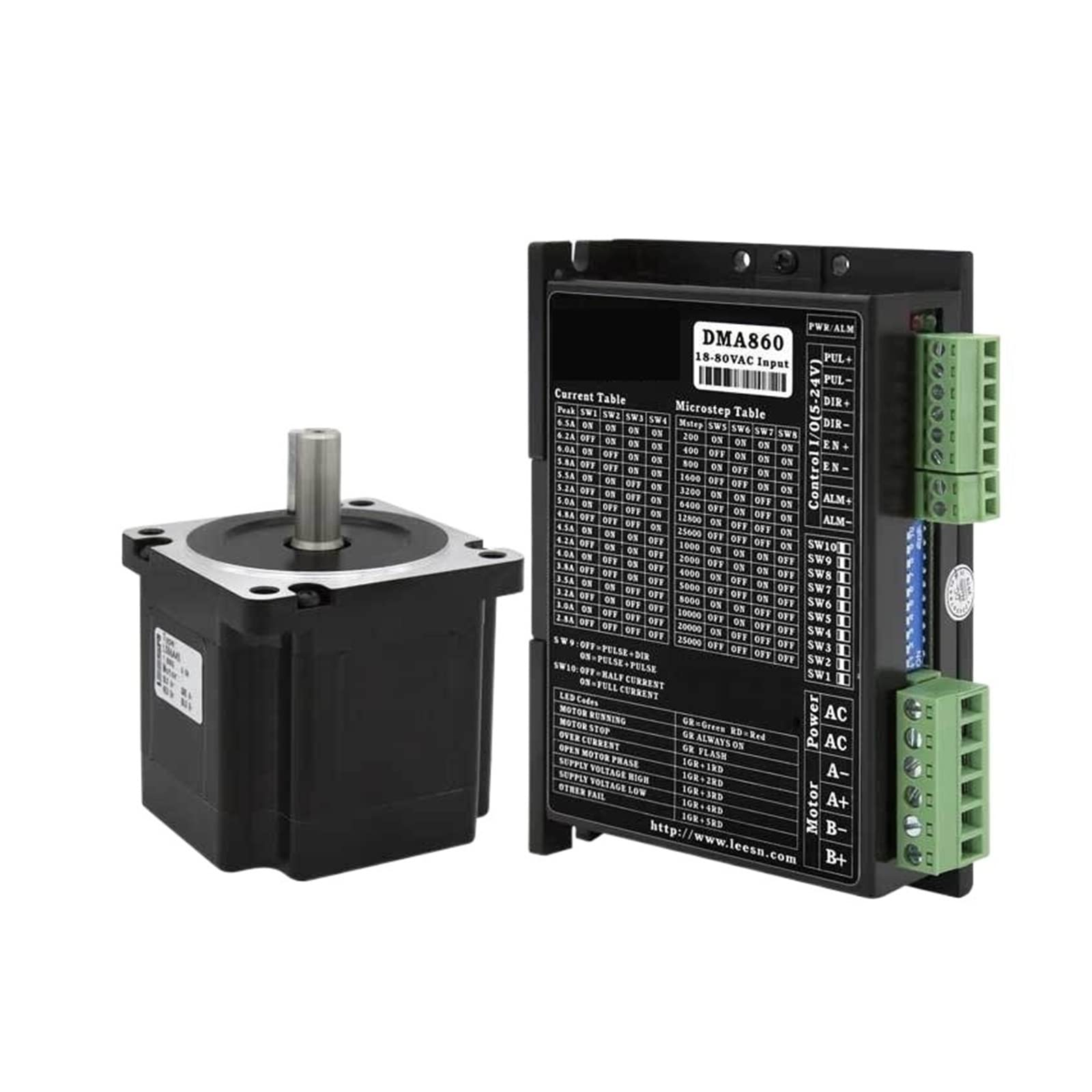 Schrittmotor, 57 Schrittantriebsset 57 Motor Motor Low Heat Und Low Noise Lisan Elektromechanisch, 3D-Drucker/CNC-Extruder und Y-Achse(DM542+LS57A12-C2B30)