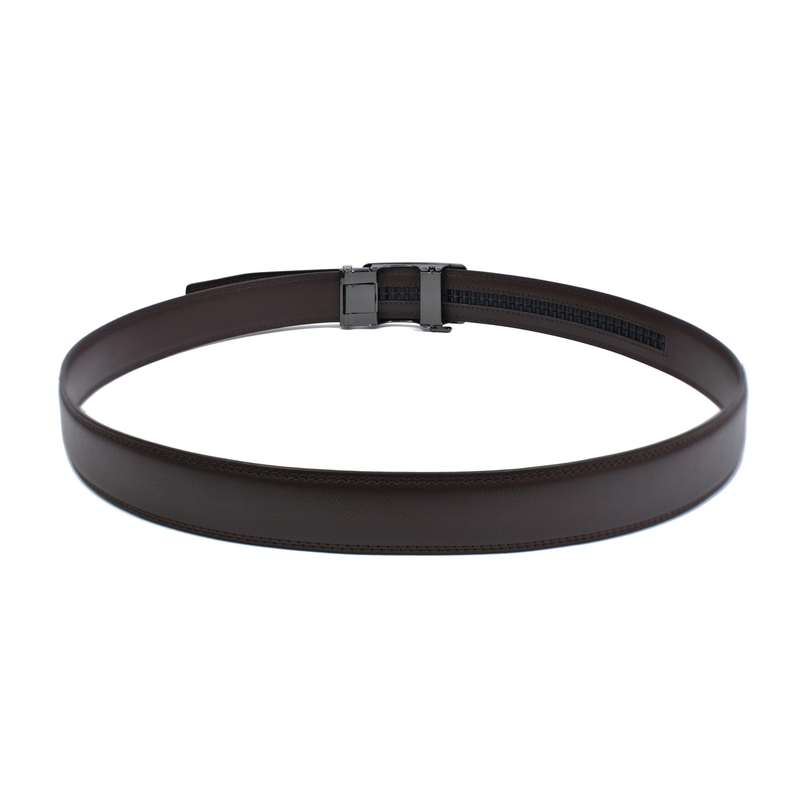 WildHorn Men's Genuine Leather Belt for Men| Premium Auto-Lock Buckle | Adjustable up to 48” | Formal & Casual Wear | Micro-Adjust Fit | Stylish Gift Box Included (COFFEE BROWN) - Image 7 thumbnail
