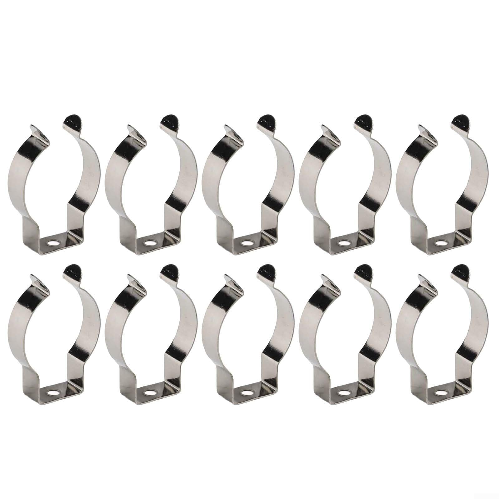 10Pcs Spring Terry Clips, Open Type Spring Tool Clips Steel Terry Clips, For Organizing Tools Brooms Brushes Rakes/Pipes In Garages Workshops Sheds Cabinets