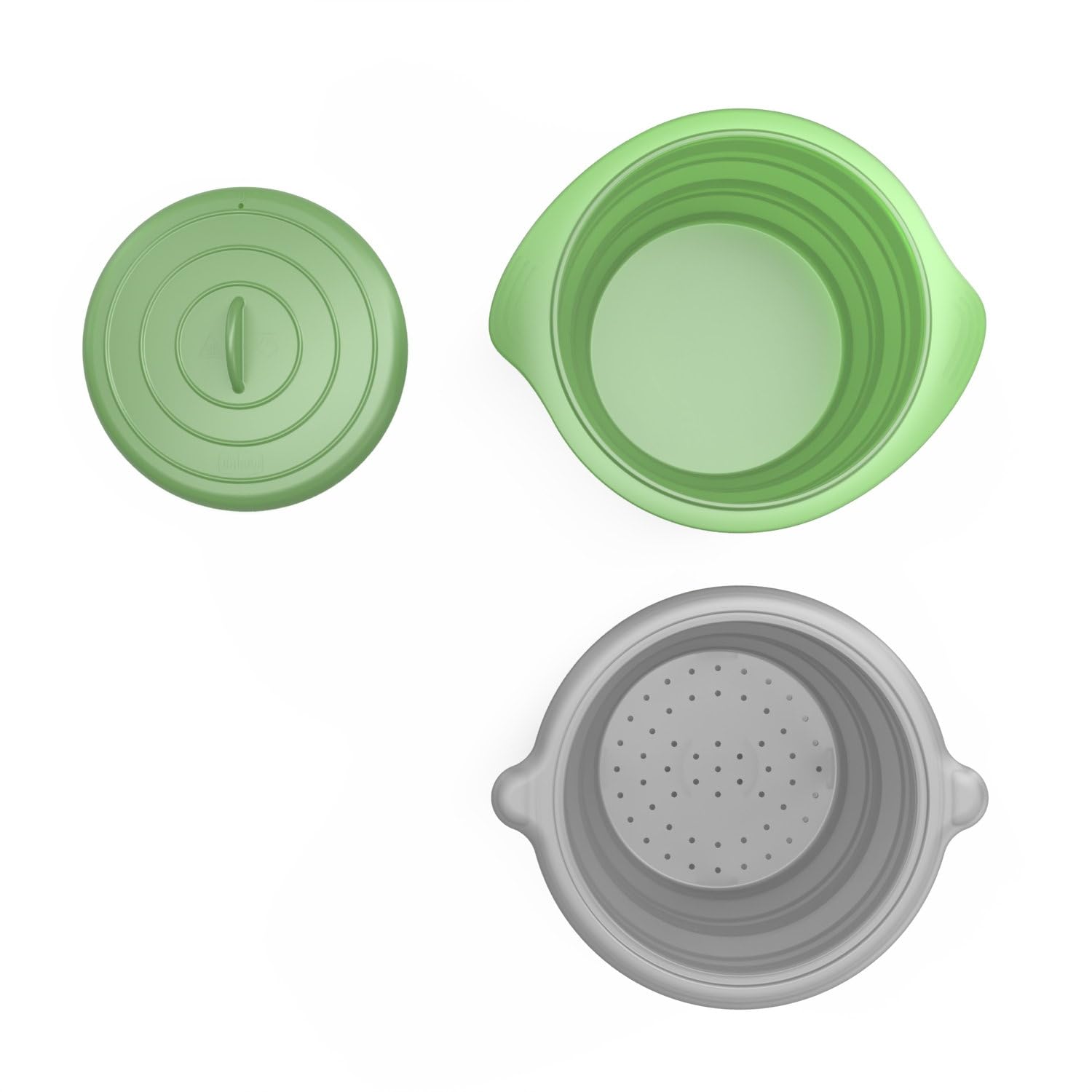 Chicco Papillote Silicone Pliable, pour la cuisson des aliments à la vapeur, Préserve les nutriments, Utilisable au Micro-ondes ou sur une Casserole, 100% Silicone, Lavable au Lave-vaisselle, 0 mois+