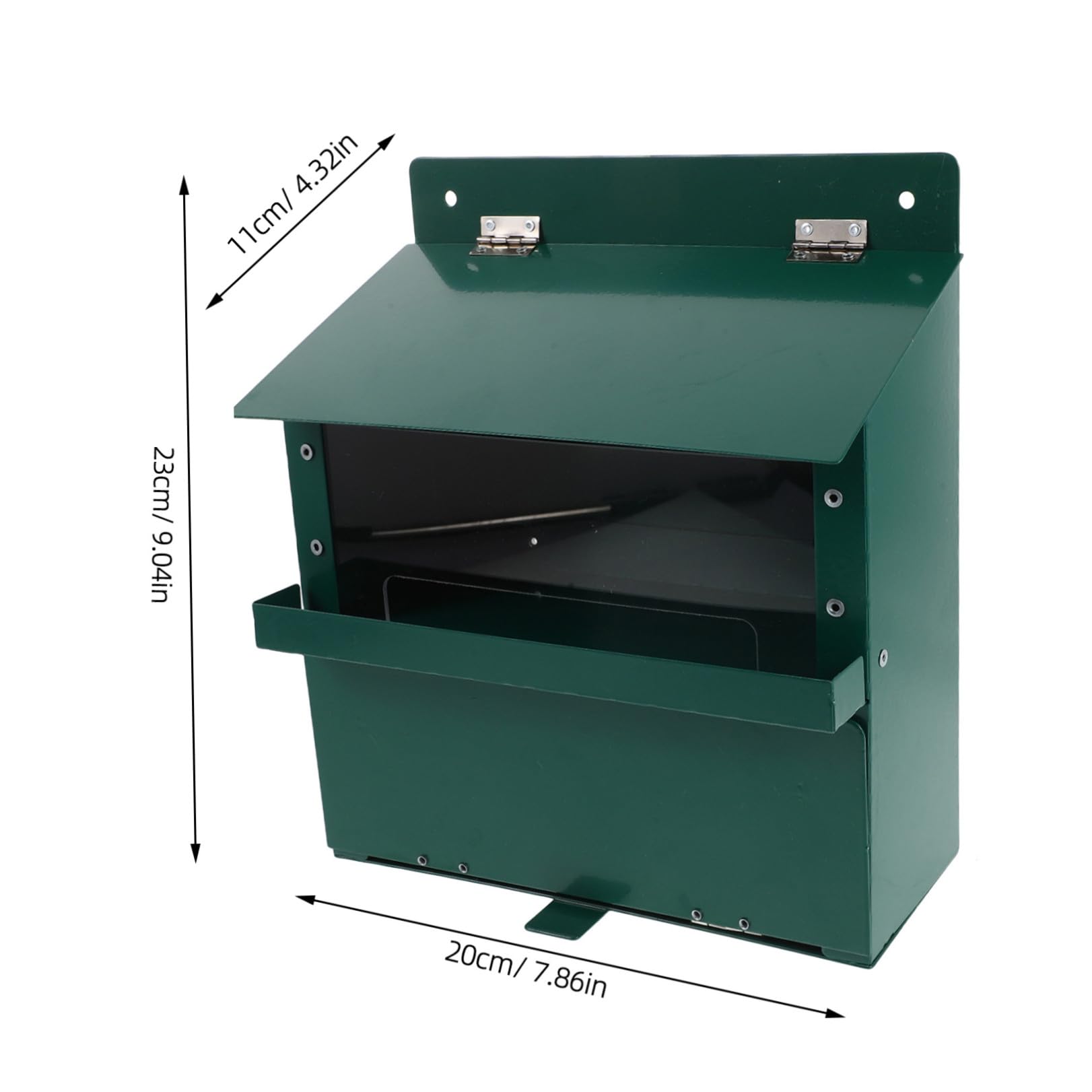Outdoor Eichhörnchen Futterstation Groß aus Metall, Grün, 23cm