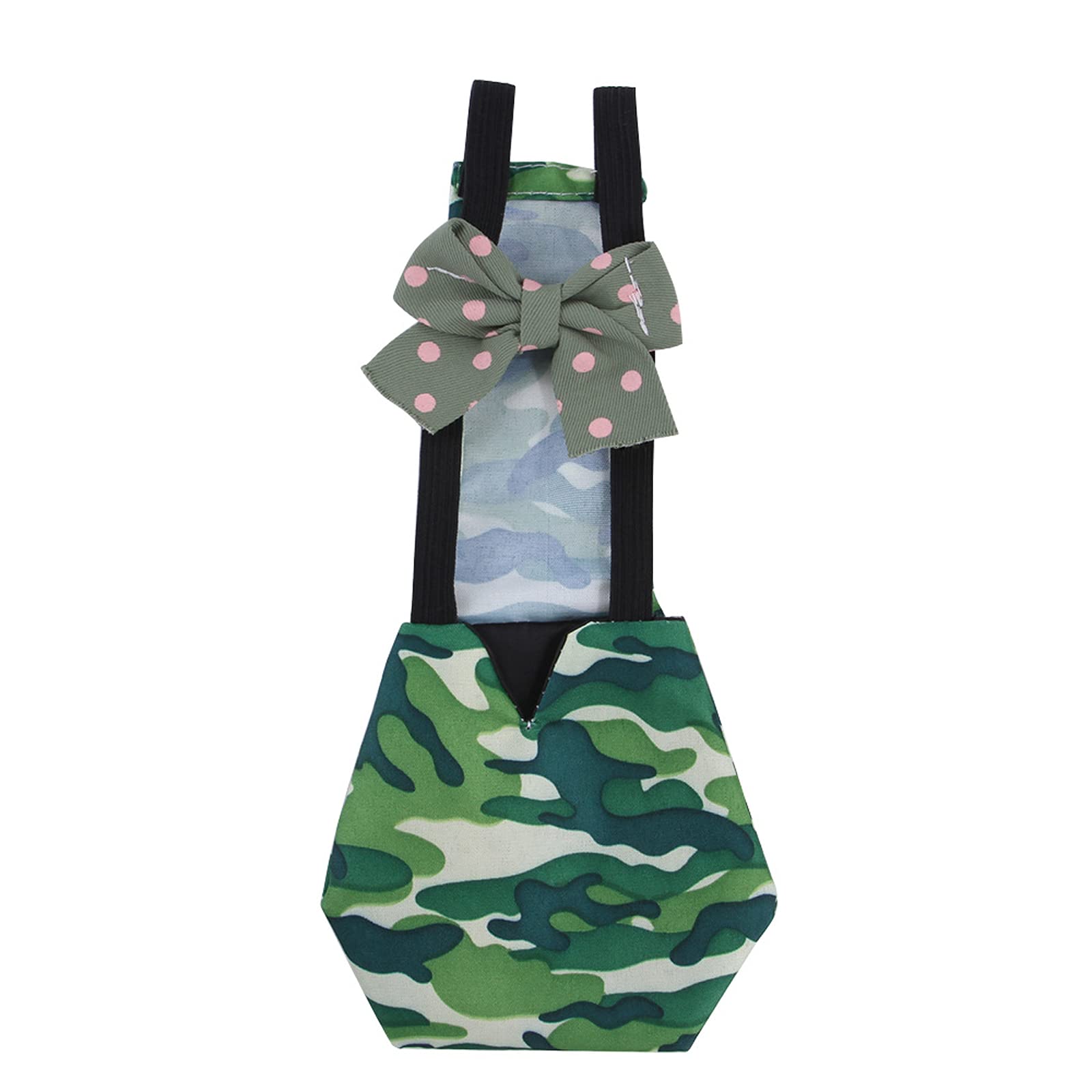 Pet Duck Chicken Diaper Washable Reusable Poultry Clothing Goose Nappy Adjustable Pet Supplies for Chicken Hen Duck (Green camouflage, L)