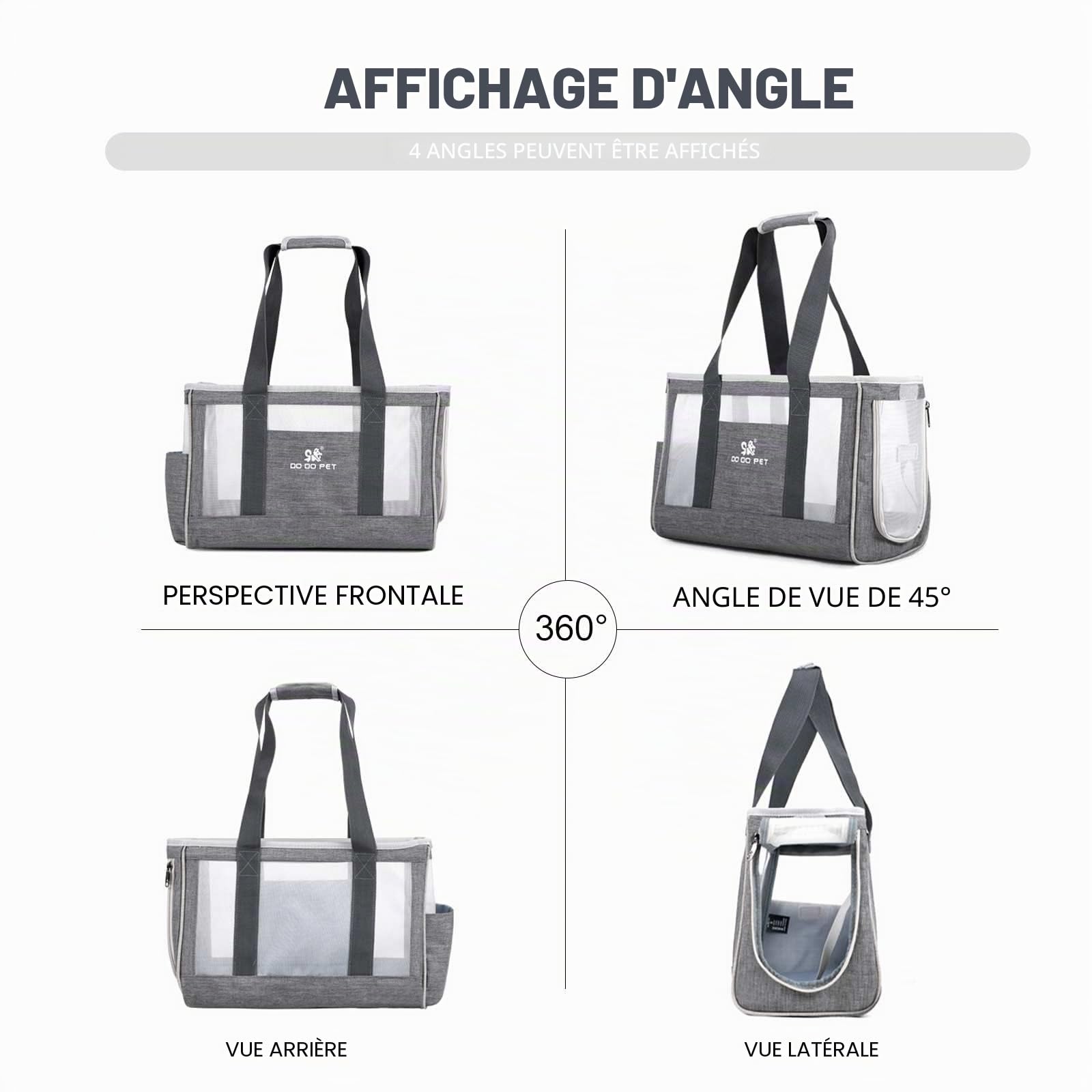 PETCUTE Sac Transport Chat Petit Chien,Sac de Transport pour Chien et Chat avec Sangle de Sécurité Interne,Sac de Transport pour Animaux de Compagnie avec Abnehmbares Kissen,Airline Approuvé