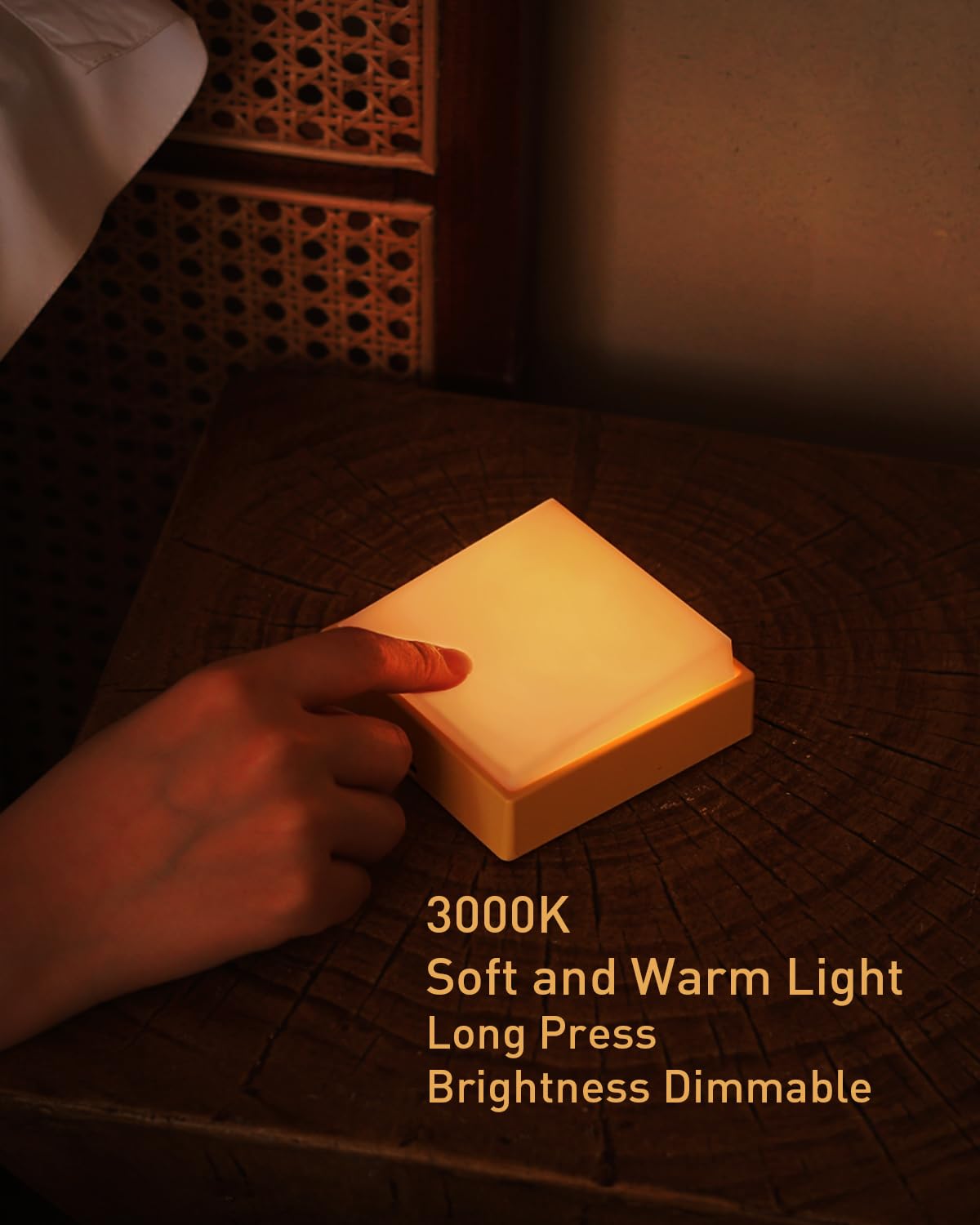 Smilodon Luce Notturna con Timer Plus, Venatura Legno