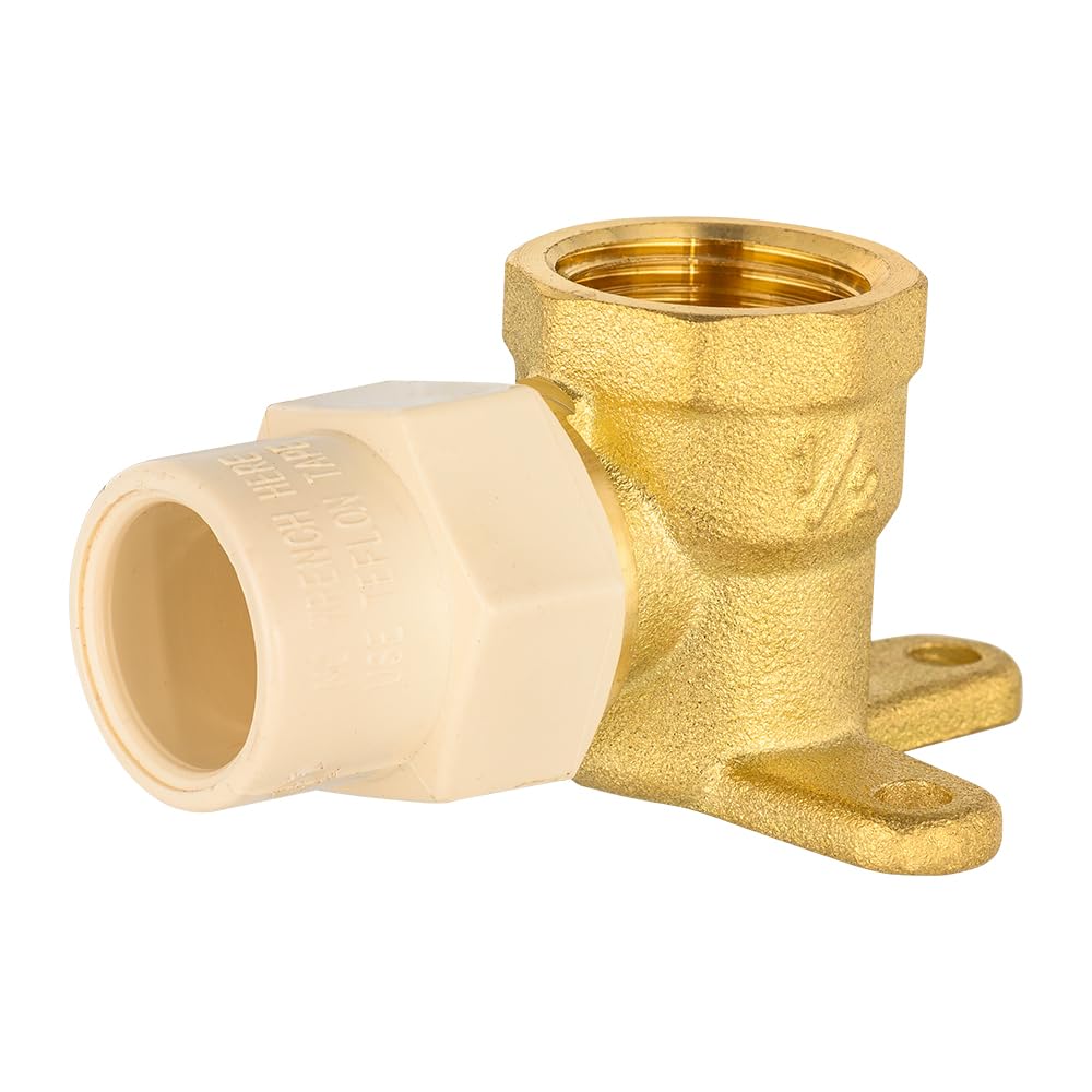 EFIELD - Codos de oreja de latón NPT hembra de 1,27 cm x 1,27 cm, latón sin plomo (paquete de 5)