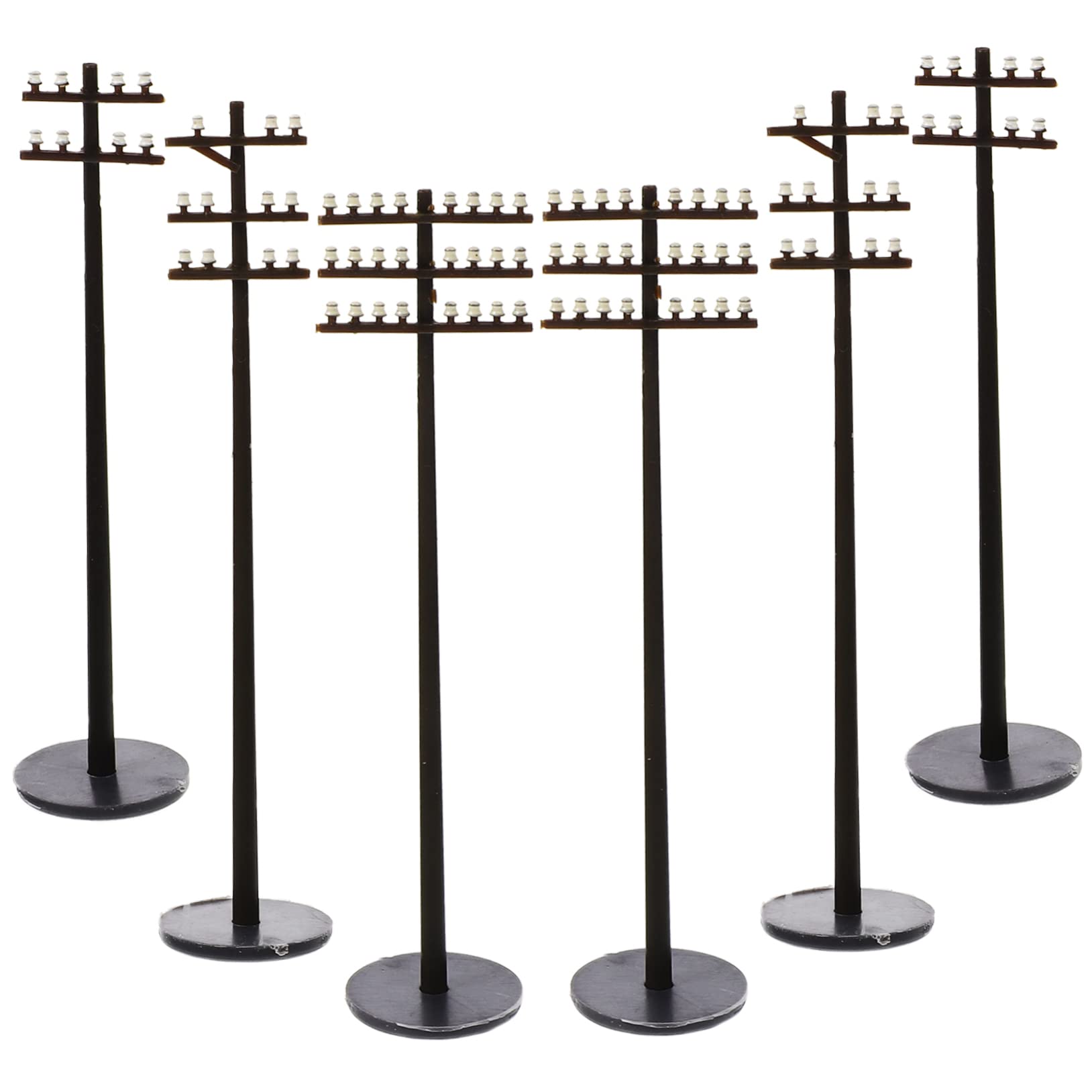 ERINGOGO 6pcs Miniature Train Telephone Poles Set Train Diorama Signal for Model Landscape