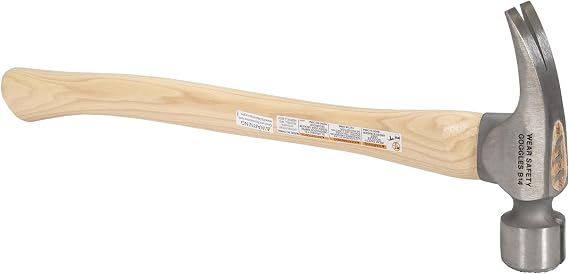 VAUGHAN Titanium Framing Hammer, 14 Oz, Milled Face | Precision-Cast Titanium Head, Milled Face, Hickory Handle, Magnetic Nail Holder, 7175