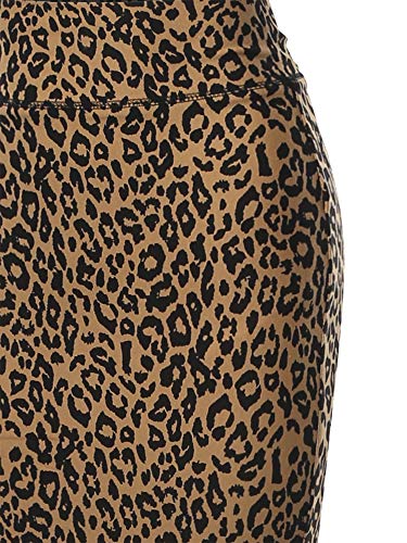 A2Y Women's Basic Solid Ponte Knee Length Slit Techno Span High Waist Pencil Skirt4