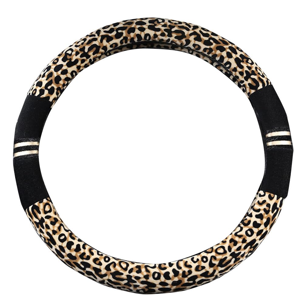 Housse Volant Léopard Douce - Protection Chaud Antidérapante Pour Volant 37-38cm | Style Feminin