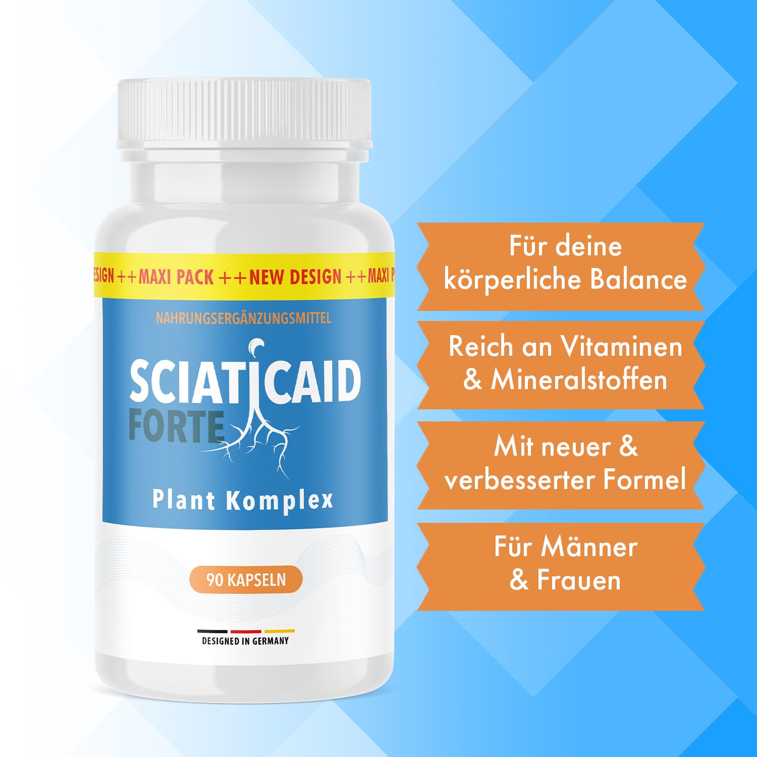 Sciaticaid Forte Kapseln | Für deine körperliche Balance | Für Männer und Frauen | 90 Kapseln