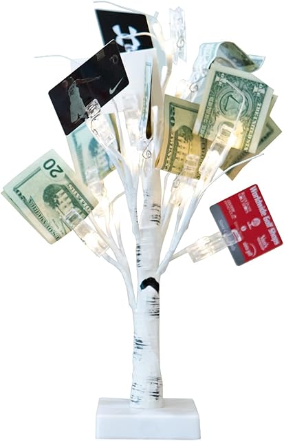 Money Tree Gift Holder - Gift Card Tree for Birthday, Holidays, and More - Use for Money, Gift Cards, Photos, Lotto Tickets, etc.