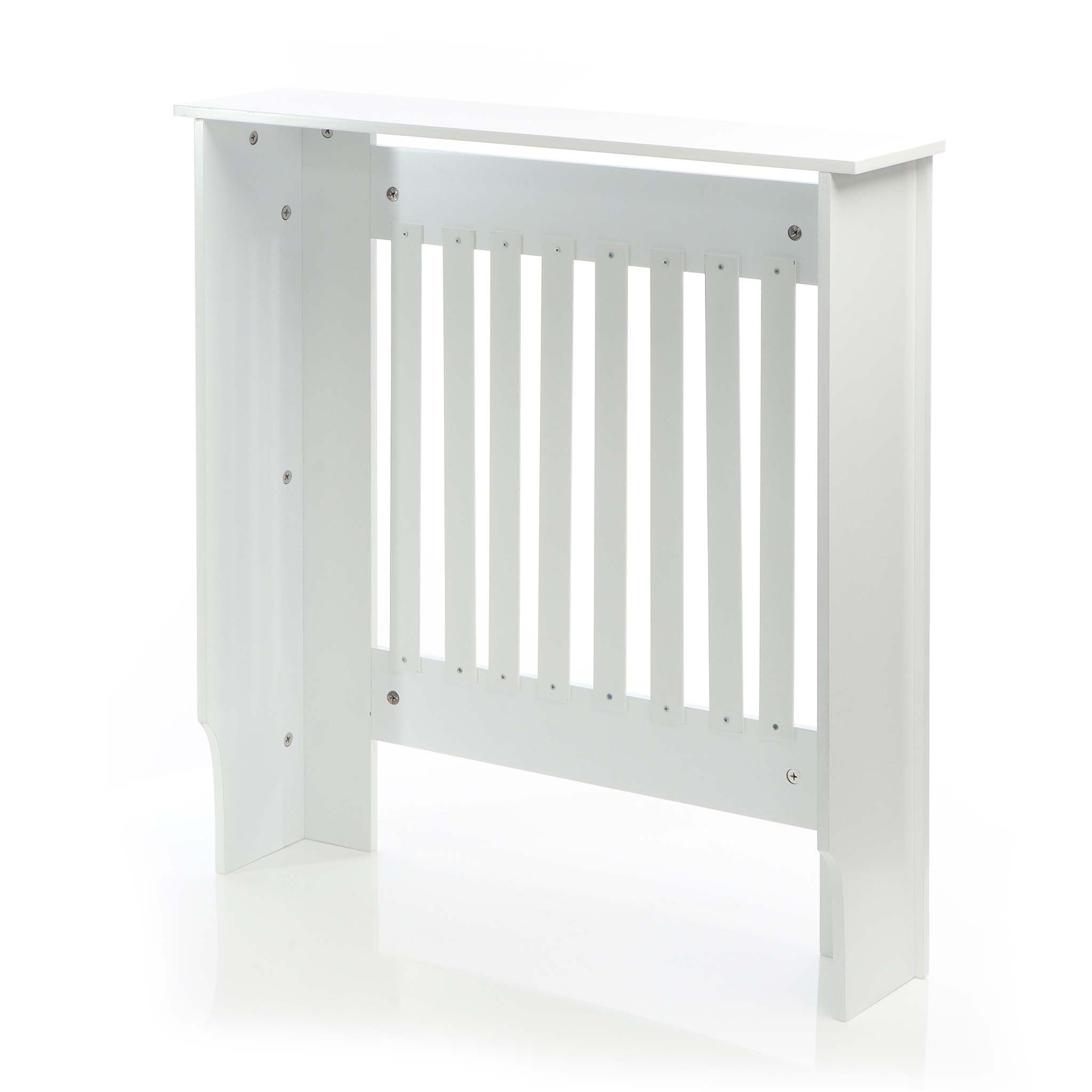 Cubre radiador Color Blanco 78x19x82cm Tablero MDF Cubierta radiador calefacción Moderno