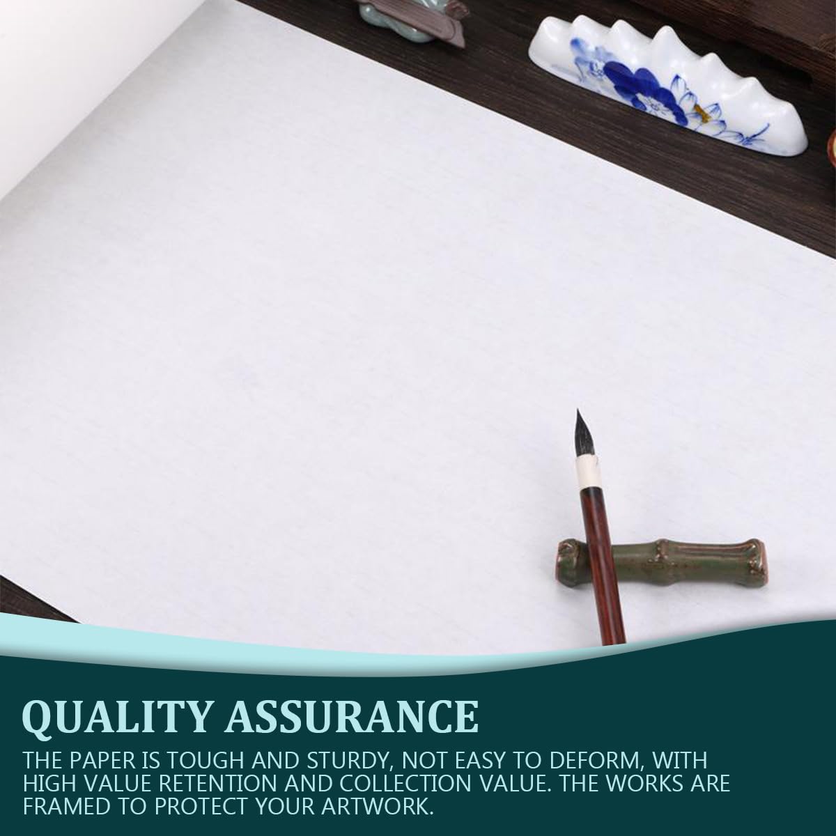 ZJIVQO Sumi Paper Xuan Papier de riz épais pour calligraphie chinoise et japonaise 35 cm x 25 m