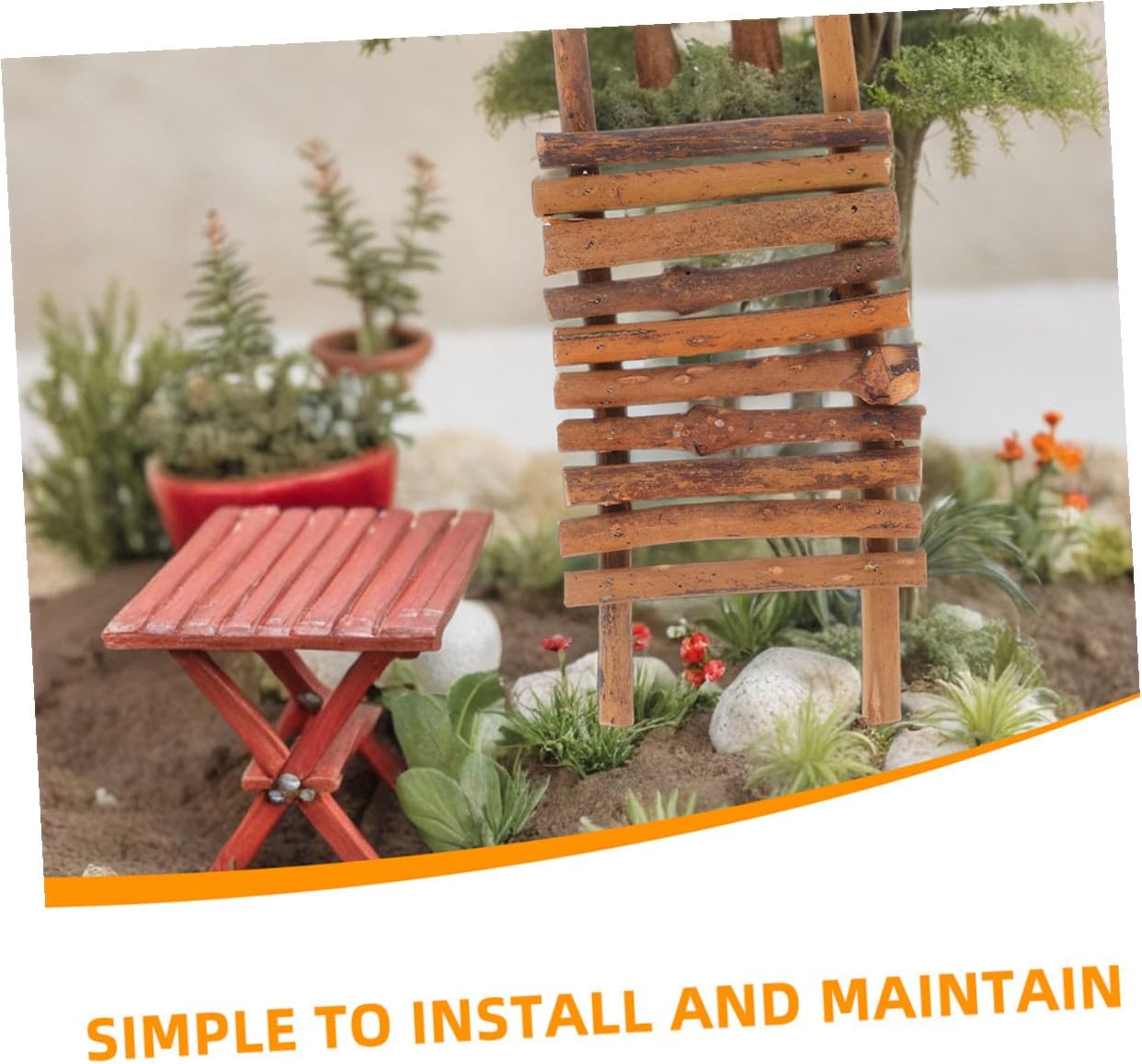 Micro Garden Ornaments 2pcs Rattan Arch Bridges for Decorations