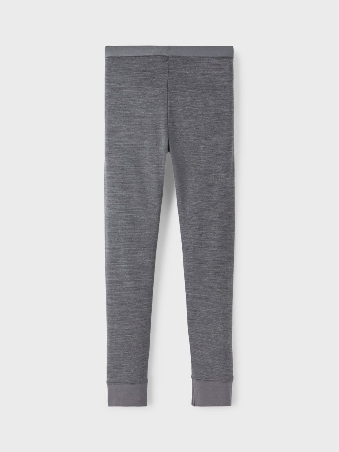 NAME IT Legginsy chłopięce Nkmwupsus Wool/Cot Longjohn XXIII, Szary żelazna brama (Iron Gate), 116