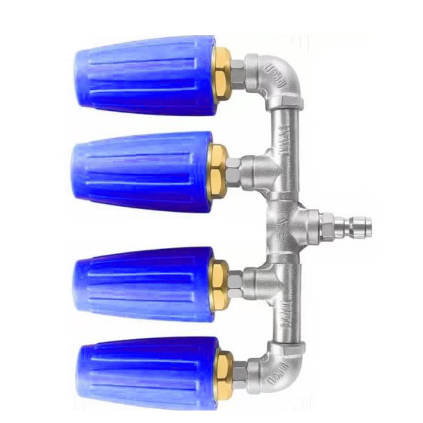 Zxfdsfdbnm Blue Easy Installation 4Way Nozzle Rotating Garden Sprayer 4000Psi Perfect For Home Garden And Professional Cleaning Tasks Rotating Sprinkler