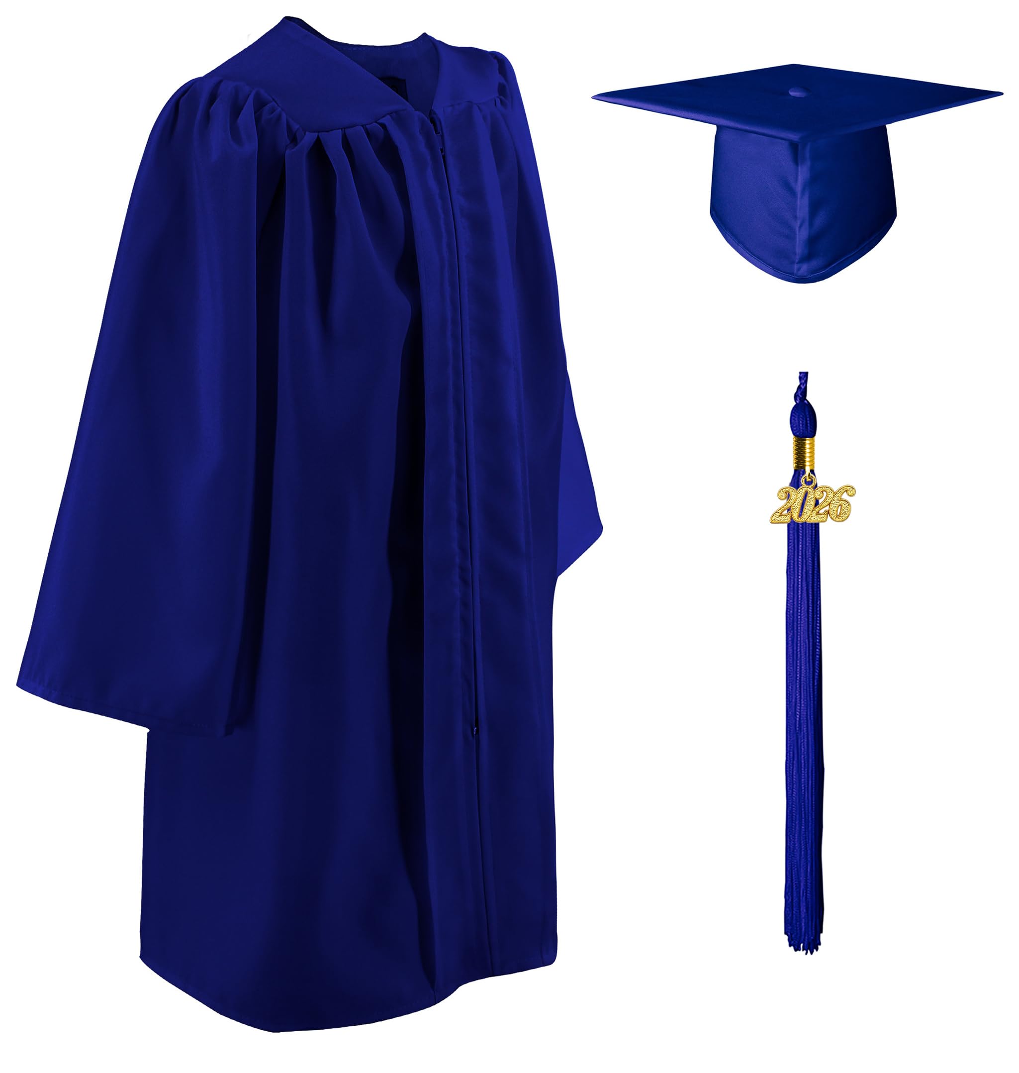 GraduatePro Kids Graduation Cap and Gown with 2026 Tassel Child Nursery Preschool Kindergarten Toddler Costume Outfit Set Royal 30=115-122
