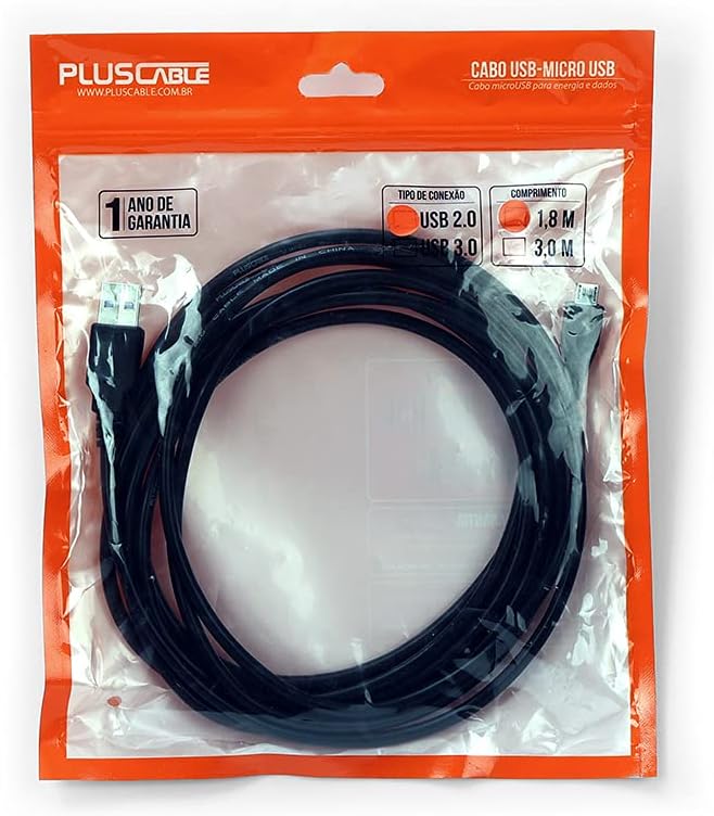 Review do Cabo USB 2.0 Micro USB Plus: Conexão Rápida e Prática Para Você 6 61hjfsOK8uS. AC SL1000