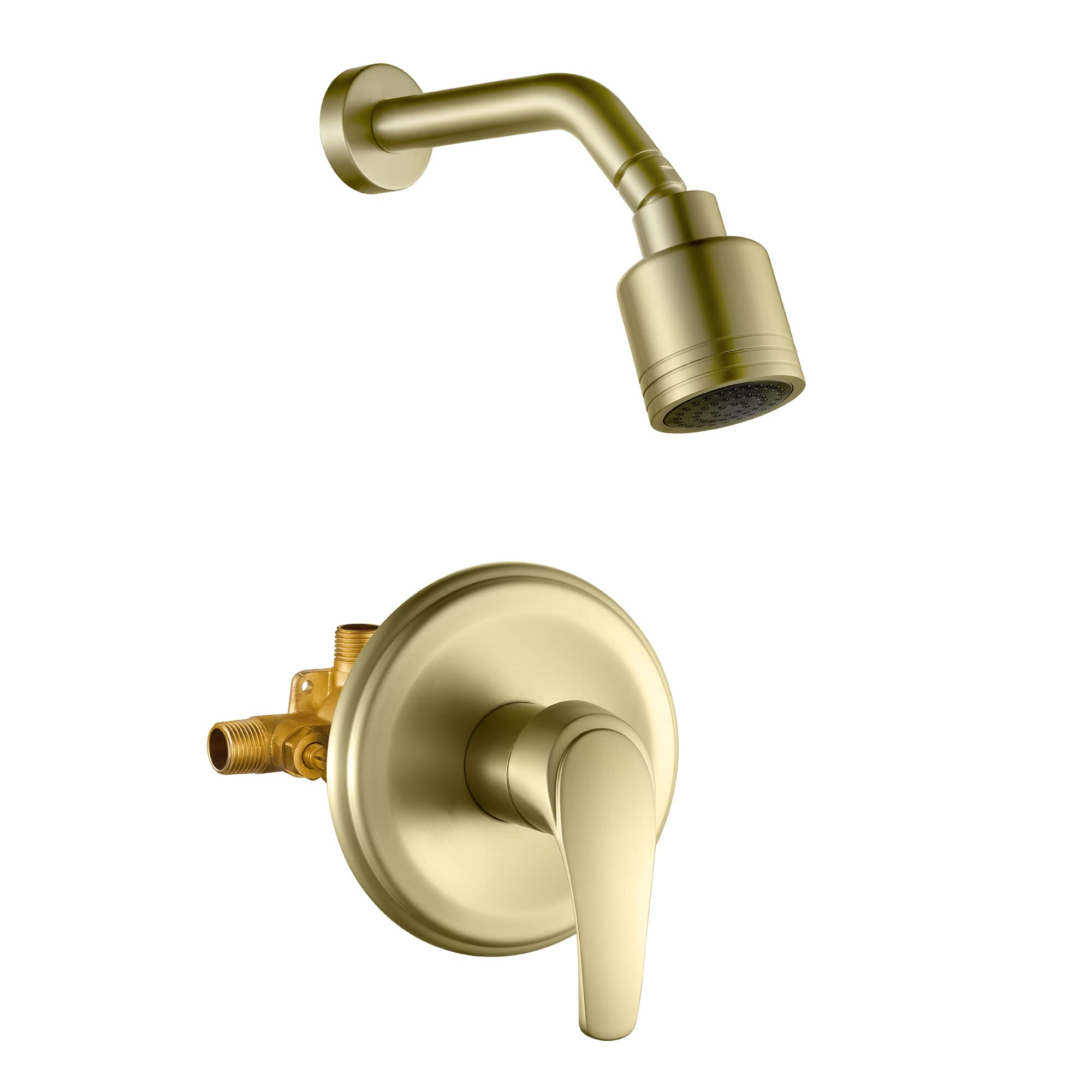 Système de douche encastré en laiton chromé pour une salle de bain moderne