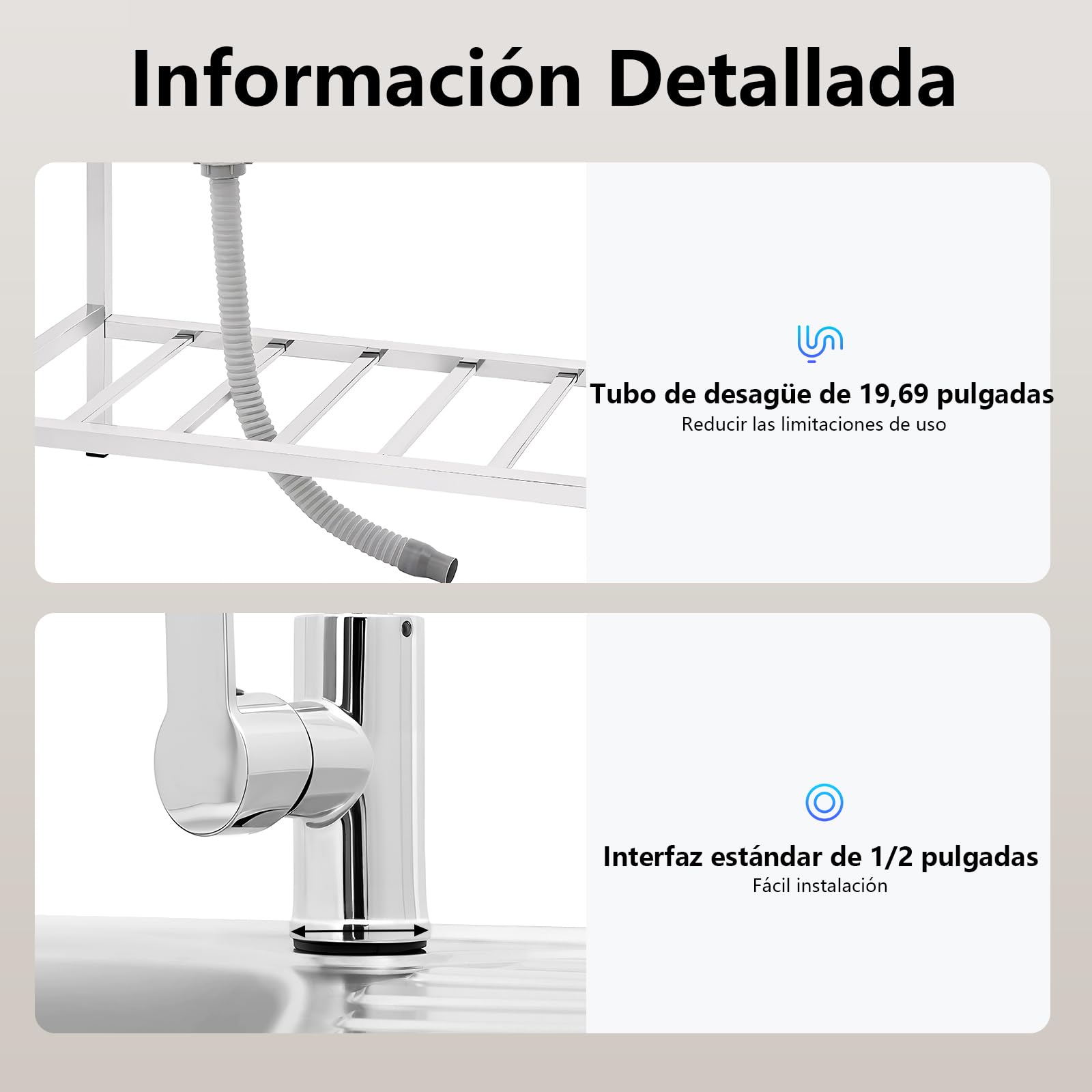 Fregadero de cocina Fregadero de acero inoxidable con mesa de trabajo y grifo, fregadero comercial, mesa de trabajo, fregadero de cocina, fregadero empotrado, 75 x 40 x 76 cm